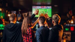 TV in sports bar